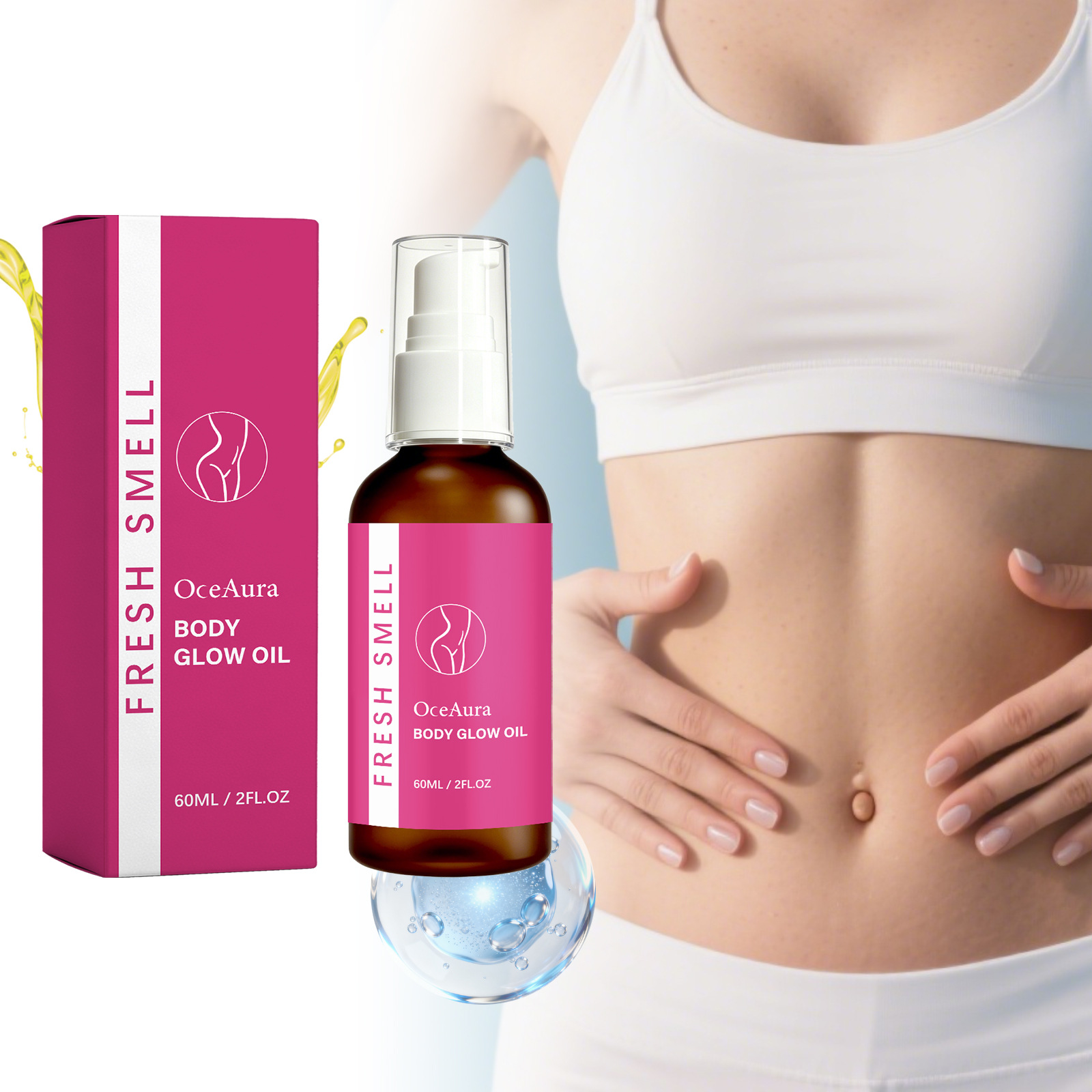Oceaura Fragrance Body Oil Daily Gentle Moisturizing and Nourishing Body Oil for Delicate and Refreshing Skin