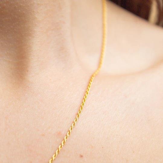 10g Weight 0.03µm Gold Plating Thickness PVD Coated Gold Plating Process 18K Real Gold Plated Plating Material 201 Stainless Steel Pendant Material Necklace Classification Basic Geometric Stainless Steel Plating Necklace