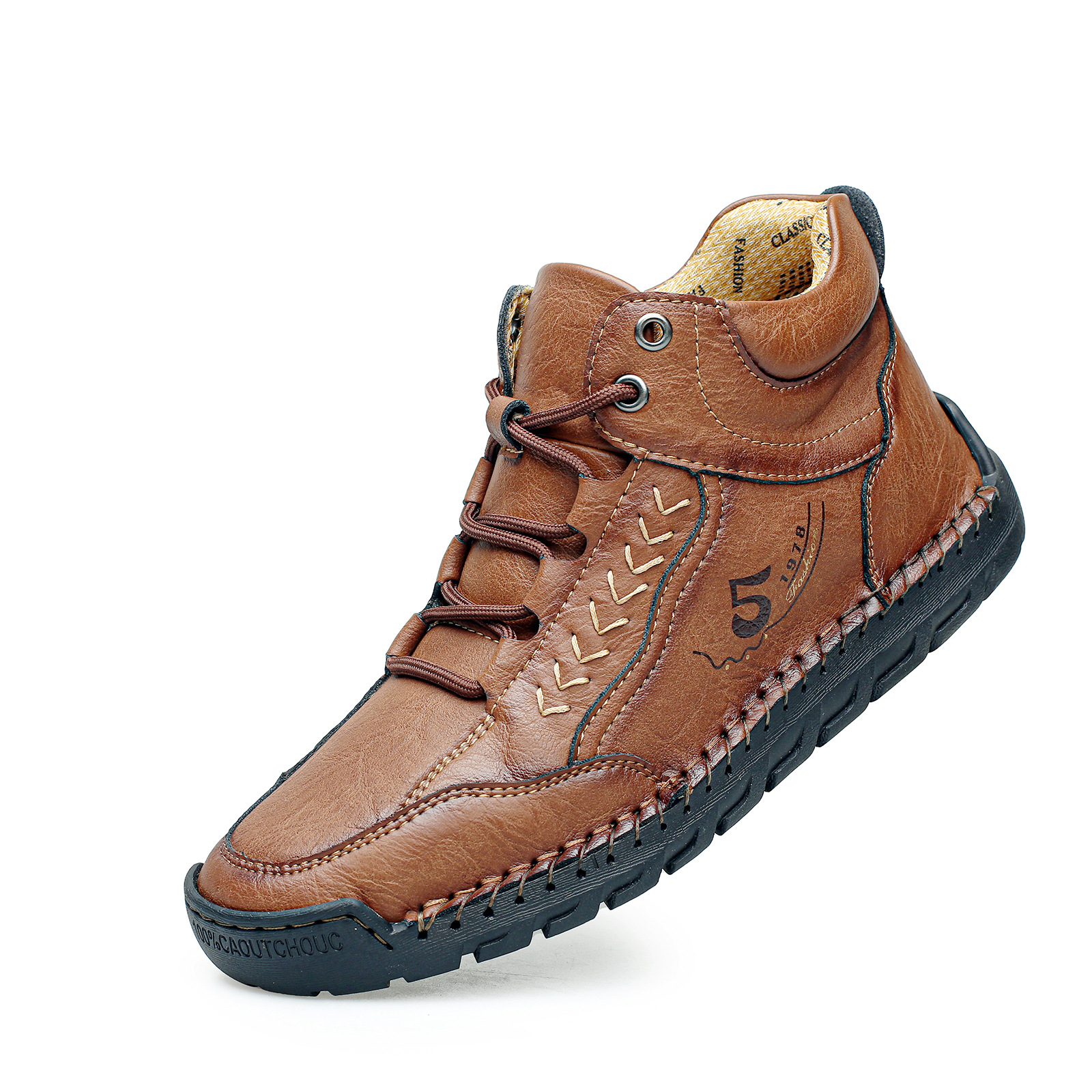 Plus-Size Men's Shoes Outdoor Casual Shoes Slip-On Flat Stitched Shoes Martin Boots Short Boots 88660_vogvips.com