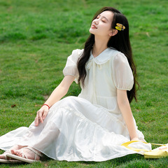新23228少女ワンピース仙気超仙森系中学学生夏服大童高校女子学生夏白