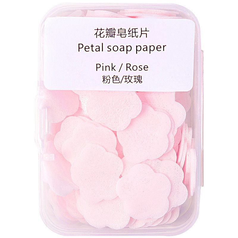 使い捨て石鹸タブレット、携帯用石鹸紙、学生や子供向けの抗菌ミニ花びらハンドウォッシュタブレット|undefined
