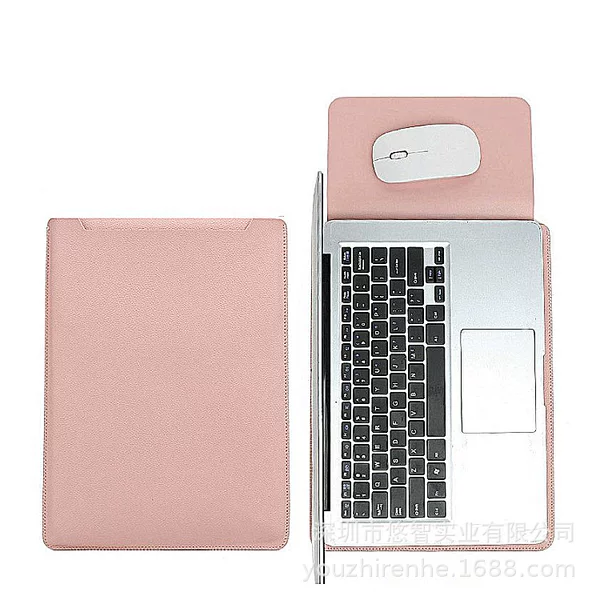 Fashionable Simple Solid Color Computer Bag Suitable for Macbook Computer Multi-purpose Laptop Leather Case File Bag