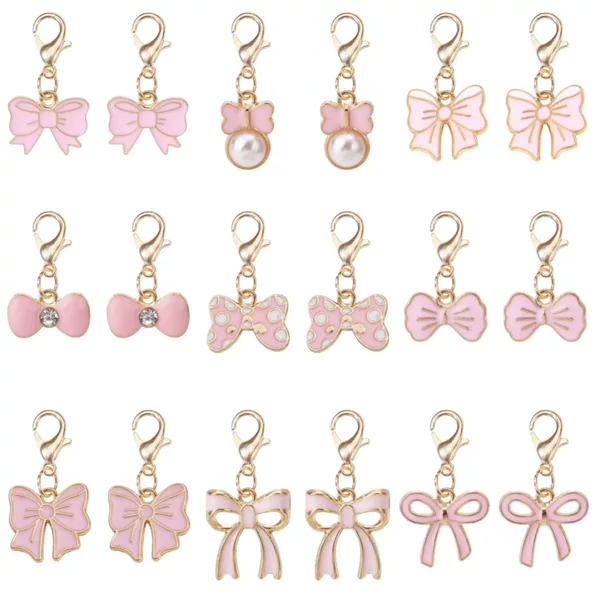 Oil Drop Butterfly Alloy Pendant DIY Universal Buckle Pendant Accessories Bow Tie Pendant Bracelet Necklace Earrings Accessories