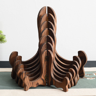 Tea cake rack tea rack wooden small decoration tea Pu'er tea shelf display rack plate tea cake bracket bracket table