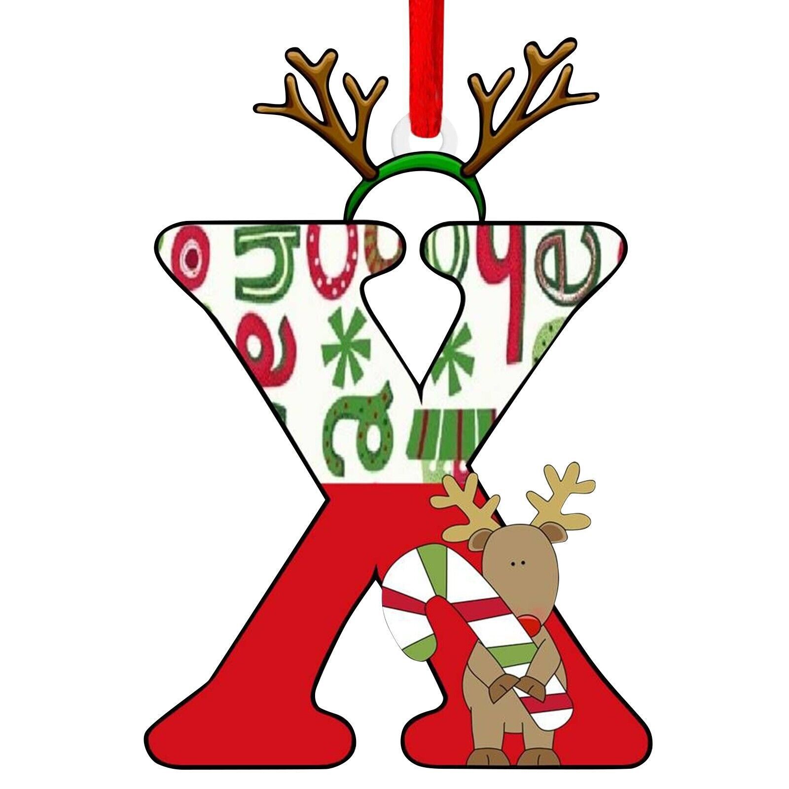 Nuevo alfabeto inglés creativo transfronterizo acrílico plano árbol de Navidad decorativo regalo de decoración de fiesta image 29