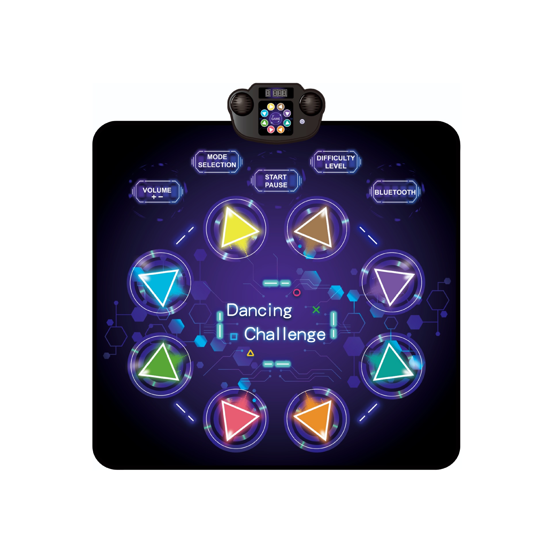 Cross-border New Product Luminous Dance Mat Kidsren's Game Mat Music Wireless Bluetooth Amazon Best-selling Christmas Toy