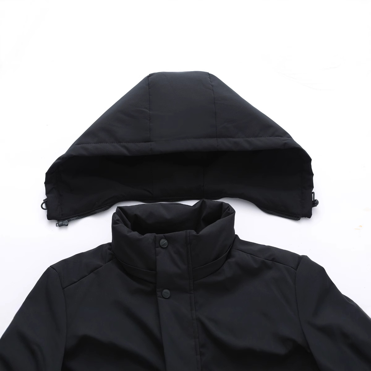 冬用メンズミドル丈ダウンジャケット、中高年のお父さん向け防寒着、取り外し可能なインナーライナー付きビジネスジャケット、防寒仕様