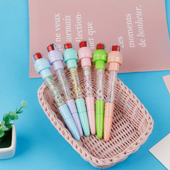 泡泡筆多功能魔法筆 中性筆 卡通可愛燈光 滾輪 印章筆廠家直銷