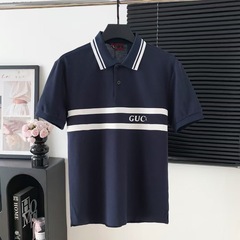 25年古GU满印奇CCI魔术贴翻领polo短袖网红ins男女短袖上衣情侣装