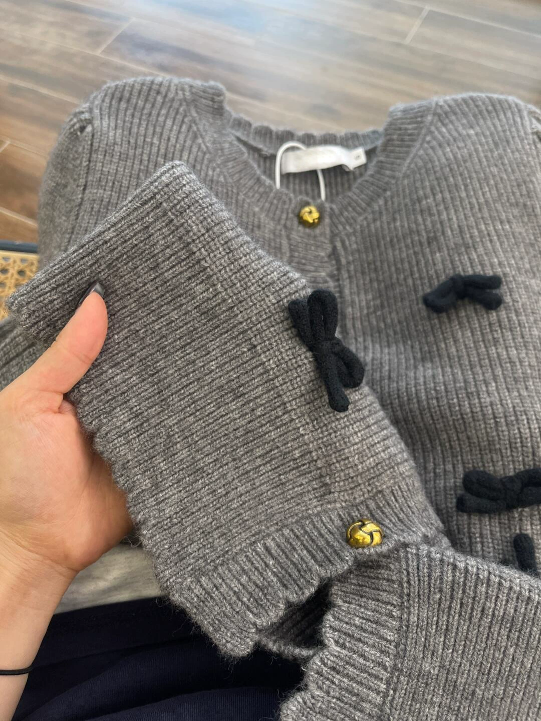 Трехмерный кардиган с бантом, осенний милый свитер, куртка, стиль Chanel