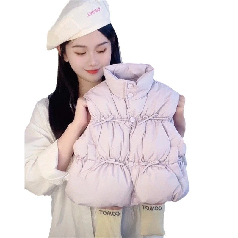 Chaleco de siete niñas de limón salado, nuevo estilo de invierno, niña de estilo occidental, chaqueta de algodón gruesa y cálida, chaqueta para niños