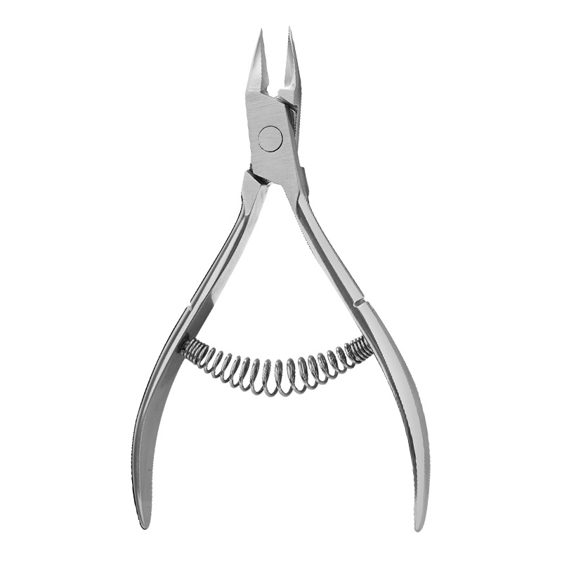 Nuevo tipo transfronterizo resorte boca recta pinzas de garganta de acero inoxidable para trinchera de uñas pinzas de drenaje especial cortadora de uñas pinzas de uñas gruesas incrustadas