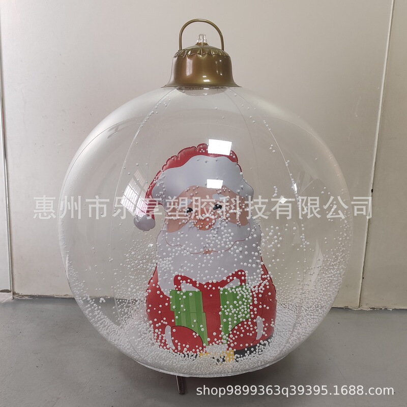 工場直販 PVC インフレータブルクリスマスボール中庭楽しい透明クリスマスツリー LED ライトおもちゃ装飾高透明ボール|undefined