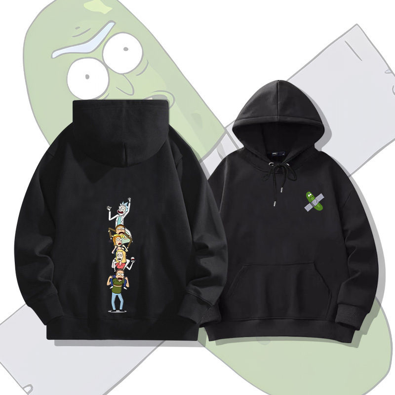 Rick and Morty Co-Branded Hooded Sweatshirt for Men and Women, Autumn Youth Loose Long-Sleeved Jacket