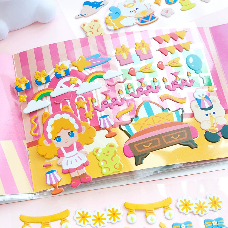 Потрясающее путешествие Tongzong Bubble Patch Book сцена DIY пенный объемной наклейки бумага для детской тишины книги
