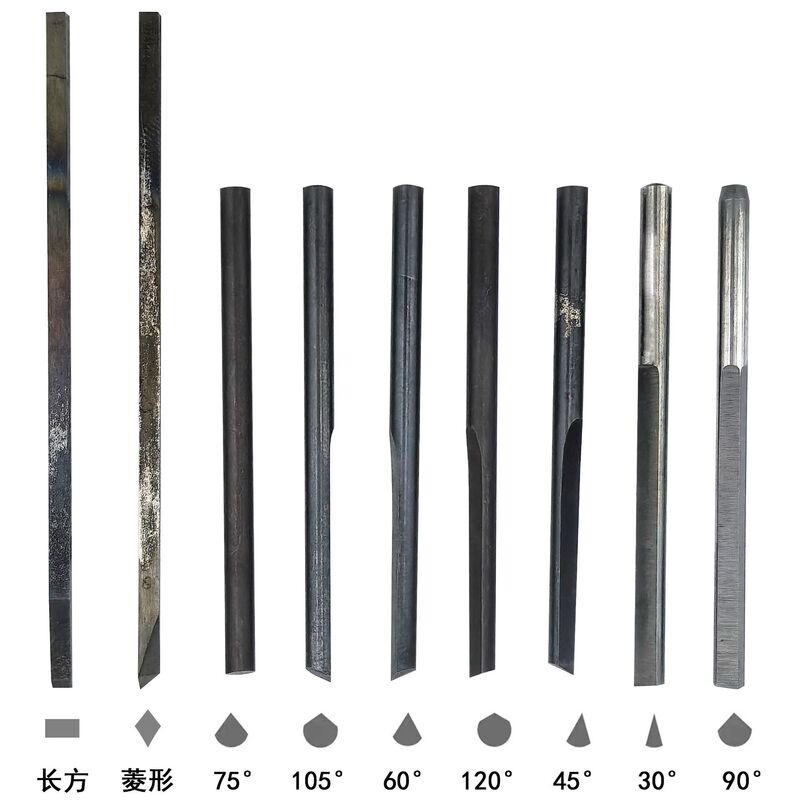 Cobalt Steel Engraving Tool Connector Single-Head Double-Head Edging Machine Carving Machine Chisel Inlay Micro-Setting Tool Connecting Carving Tool