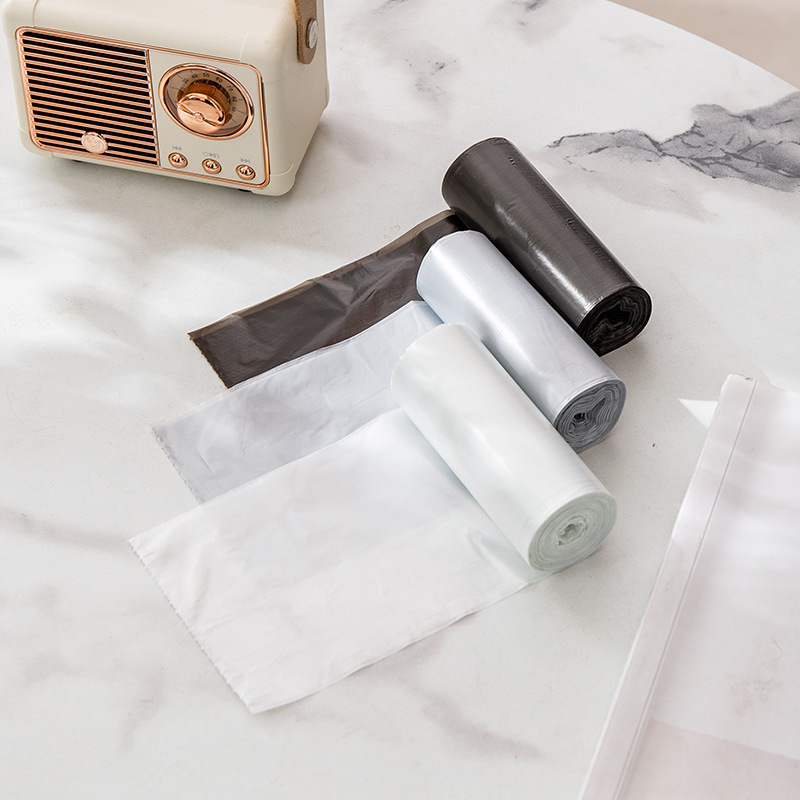 Comercio exterior escritorio mini bolsa de basura blanco punto de descanso hogar engrosada tamaño pequeño plástico desechable bolsa de basura para mascotas