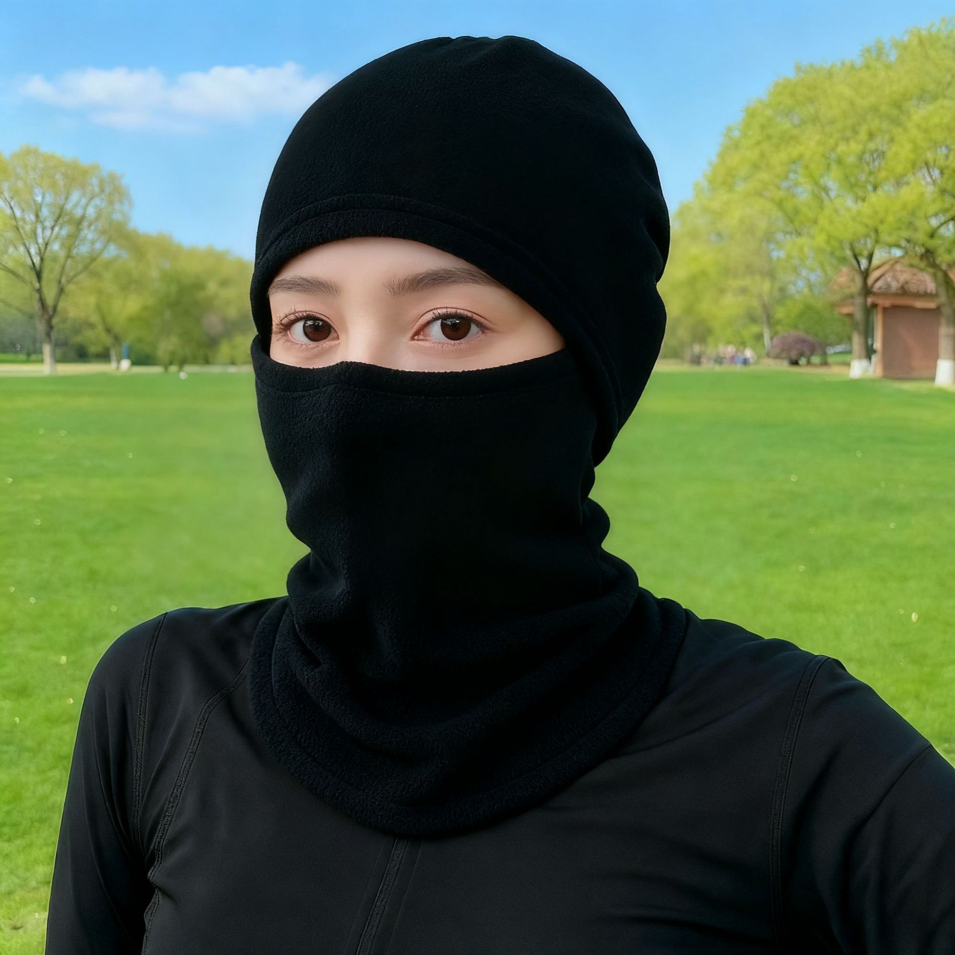 Manufacturer Autumn and Winter Cycling Windproof Mask Polar Fleece Full Face Warm Hat Cold-Proof Hat Ski Outdoor Face Protection Hood