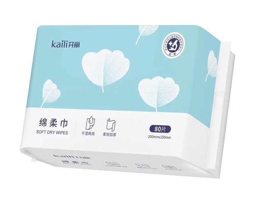 Kaili Baby Soft Cotton Wet Wipes for Newborns, Non-Wet Wipes, Baby Dry and Wet Dual-Use Care Soft Wipes