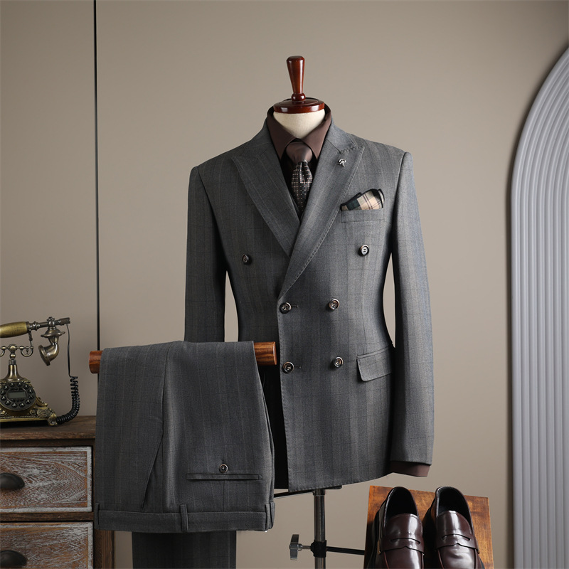 Men's Slim Fit Suits For Wedding Professional Business Formal Casual Work Interview Attire - Versatile Fashionable Suit_voghion.com