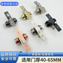 有框门锁铝合金门地锁肯德基门锁隐形门锁带钥匙双面锁