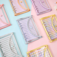 韩国ins风A5包边透明手账本活页拆卸少女心记事本子可爱笔记本