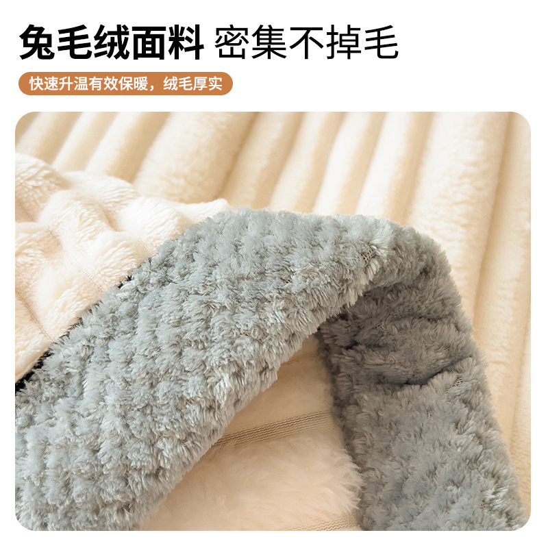 Mantras de invierno gruesas mantas de cubierta de conejo peluche de oficina siesta mantas de coral peluche sofá pequeña manta colcha de cama