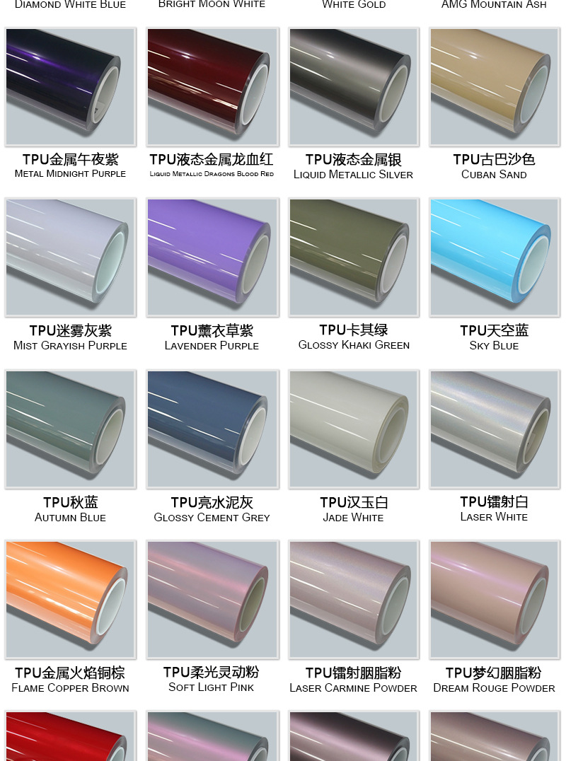 Carlaissl Tpucolor Change Film Self Healing Colored Car Wrap