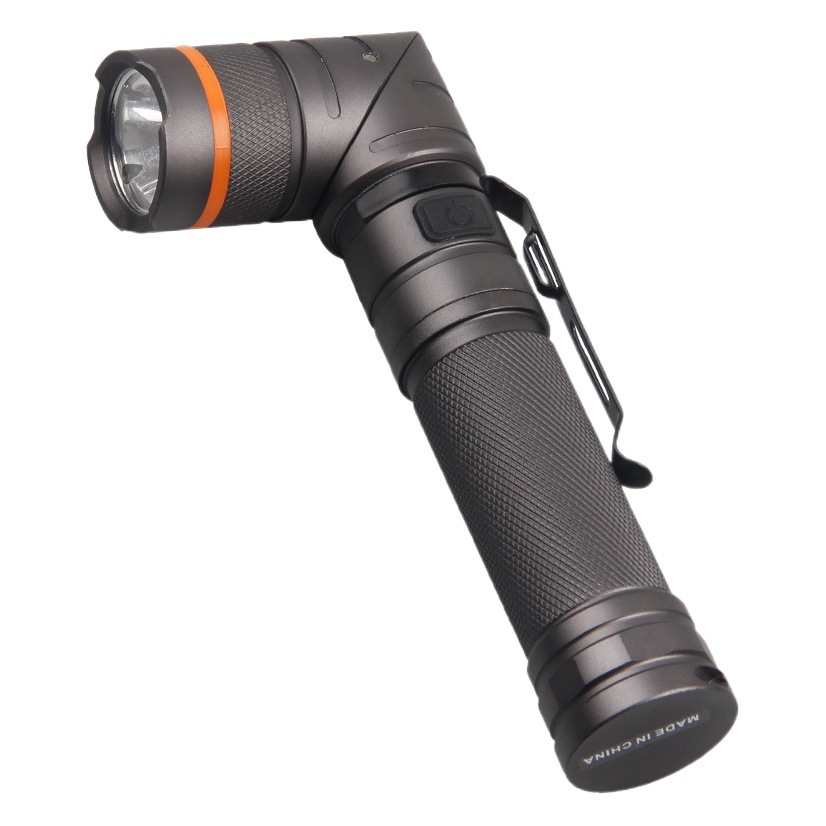 Cross-border XPG rojo Blanco verde luz fuerte luz USB Pantalla de alimentación de carga imán coche de 90 grados codo pluma hebilla linterna