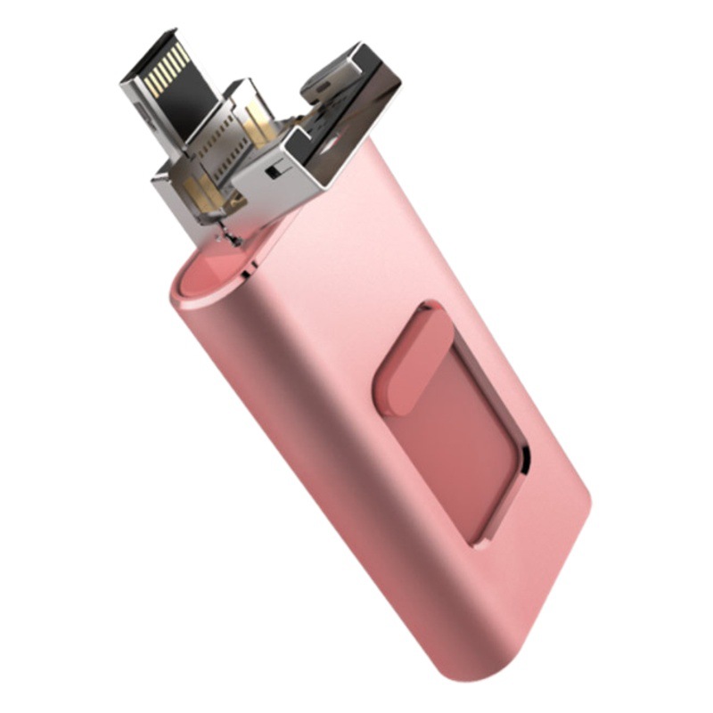 Cuatro en un teléfono móvil 64gu disco para Apple Android tipo-C ordenador creativo metal USB disco 16g32g