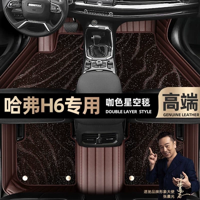 Ayaqaltılar (Kovriklər) — Mats Suitable for Haval H6 - take-a-photo-of-the-car-model-year-and-leave-a-message-coffee-leather-coffee-starry-sky-blanket-double-layer-model