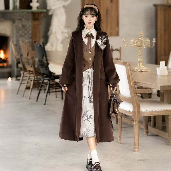 2026 Yimengge Original Botanist Han Elements New Chinese Style Women's Jacket Vest Shirt Skirt Set 9732