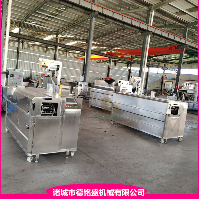 装油130L的小馓子油炸机 挂调试金丝馓子油炸流水线 全自动馓子机