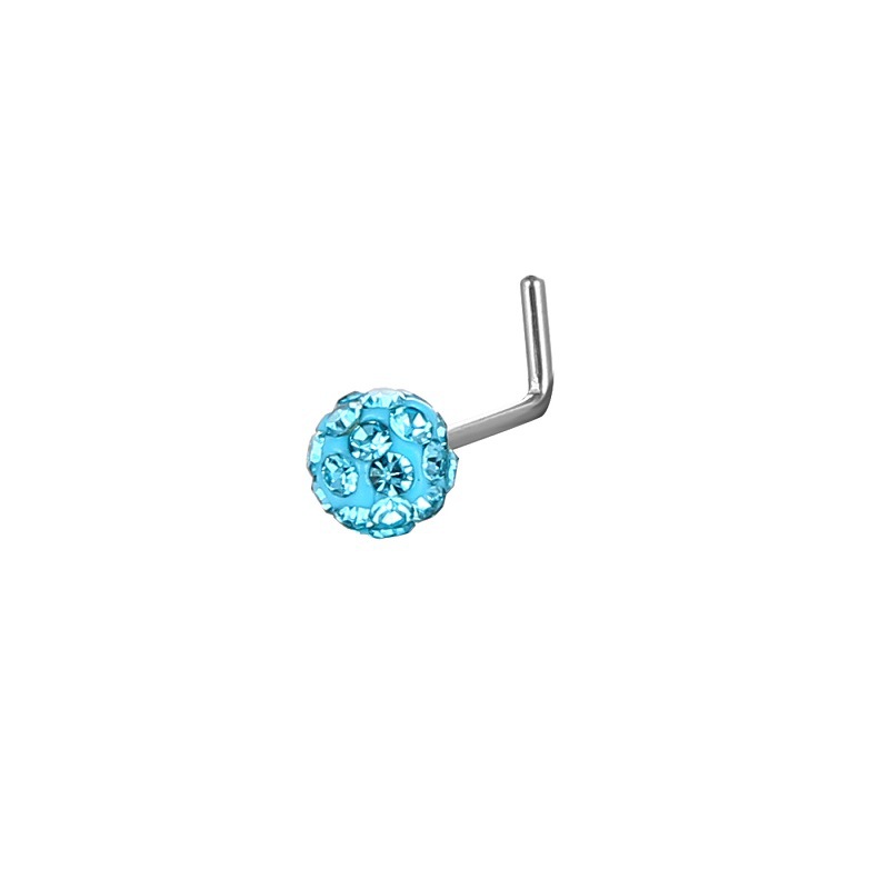 Personalisierter Nasenpiercing-Ring mit feiner Nadel und L-förmiger Kugel – Hersteller und Verkäufer_voghion.com