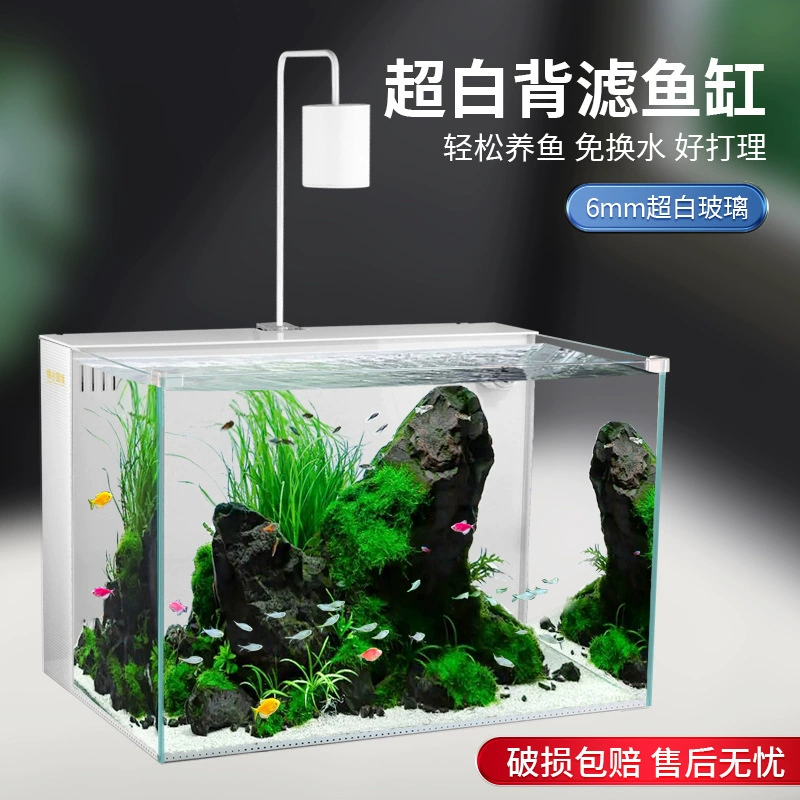 Белая спина с фильтром для рыбы, гостиная, экологический рыбный сад, настольный стол 604040