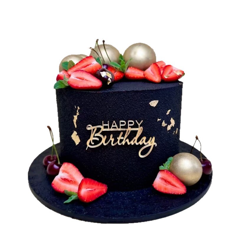 手写happybirthday亚克力生日快乐英文字母蛋糕插牌量大优惠|undefined