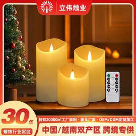 美国新专利灯头火苗led遥控电子蜡烛灯石蜡气氛布置道具摆件跨境