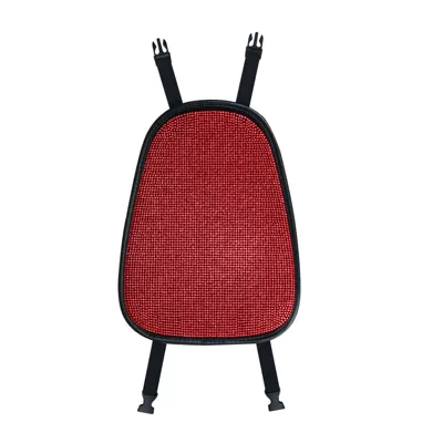 Seat cushion, seat cover — Leather Diamond-Encrusted Car Seat Cover - red-diamond-gypsophila-single-piece-headgear