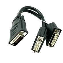 DMS 59针转双DVI线电脑显卡一分二DVI24+5主机显卡显示器电脑连接