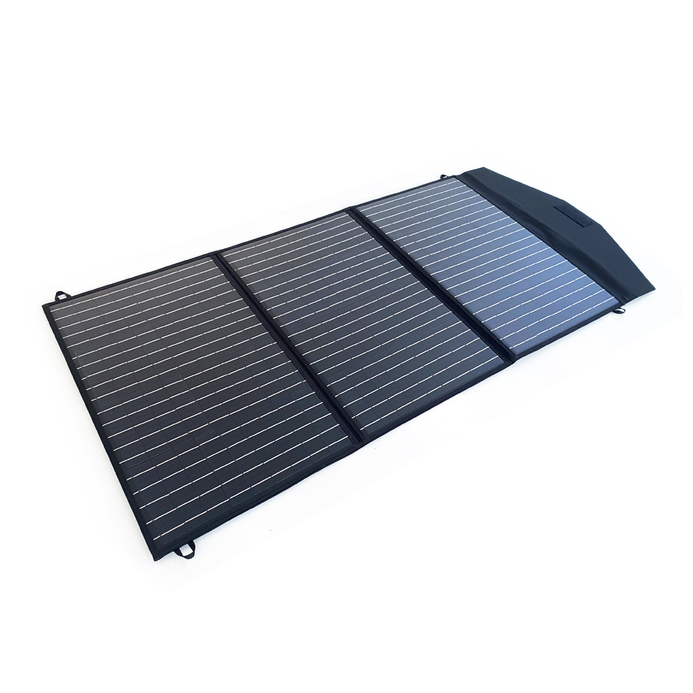 150W黑色缝制太阳能折叠包太阳能板太阳能光伏板单晶