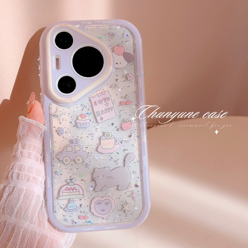 Dachshund Cat Party Suitable for Huawei Pura80Pro Mobile Phone Case New Female Pura70 Cartoon Cute P80 High-End Niche P70 Case Ultra All-Inclusive Anti-Fall Pro+ Protective Cover Dachshund Cat Party Suitable for Huawei Pura80Pro Mobile Phone Case New Female Pura70 Cartoon Cute P80 High-End Niche P70 Case Ultra All-Inclusive Anti-Fall Pro+ Protective Cover