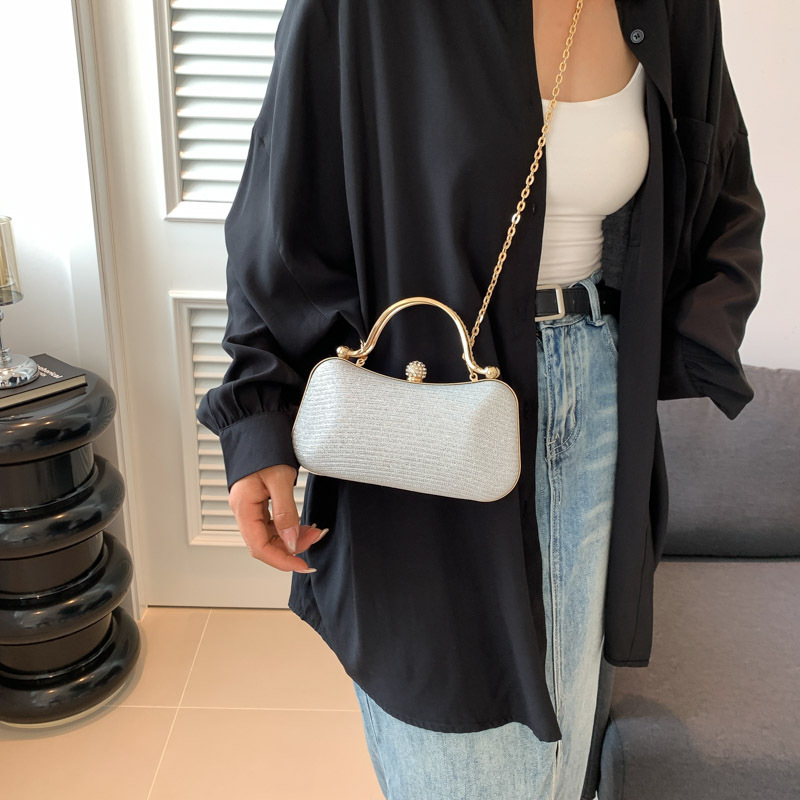 Cadena de alto grado rhinestone bolsa de las axilas INS de alto aspecto Lock bolso Moda brillante hombro crossbody bolsa