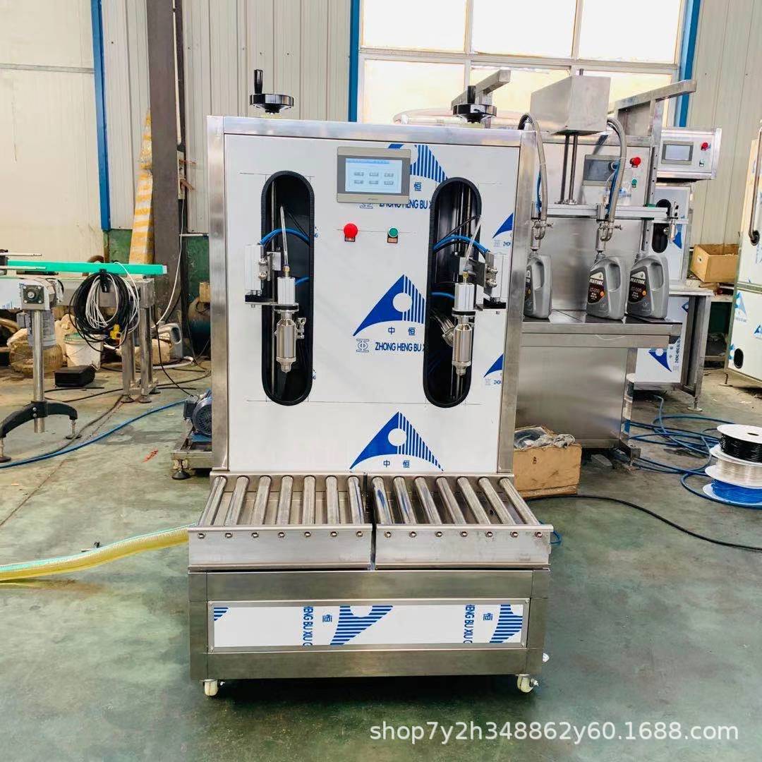 半自动2头中桶液体肥灌装机    半自动中桶防冻液车 用尿素灌装机