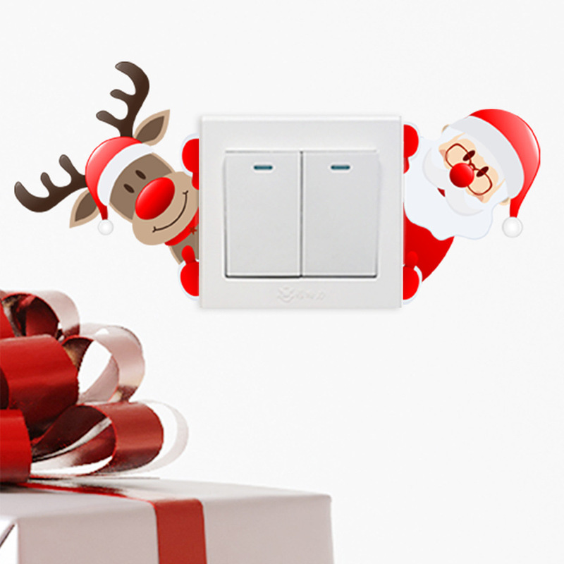 尚易SP-KG004のクリスマスの壁はサンタクロースのヘラジカのスイッチの装飾のメーカーの卸売りのスイッチを貼り付けます。|undefined