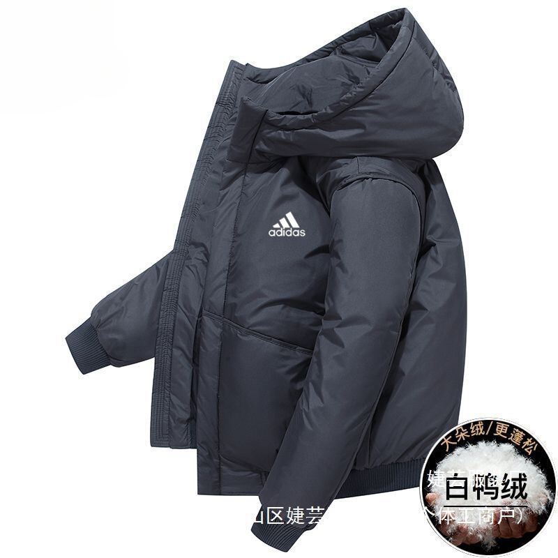 Clover down Jacket Men's Winter Mid-Length Casual Thickened Warm Windproof Hooded White Duck down Wholesale Clover down Jacket Men's Winter Mid-Length Casual Thickened Warm Windproof Hooded White Duck down Wholesale