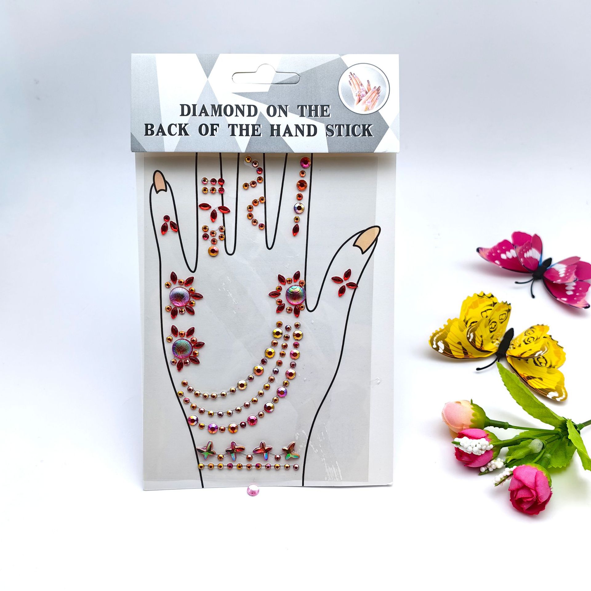 Nueva mano transfronteriza pegatinas decorativas acrílico música Festival Navidad joyería rhinestone manicura uñas pegatinas princesa