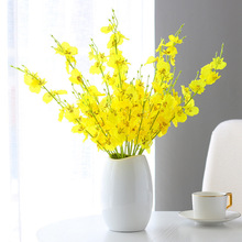 跳舞兰仿真花套装欧式假花干花束家居客厅餐桌电视柜装饰花艺摆件