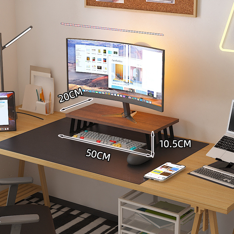 Estante de aumento de computadora Monitor de escritorio Pantalla de escritorio Soporte de pantalla Estante de almacenamiento de escritorio de oficina Estante