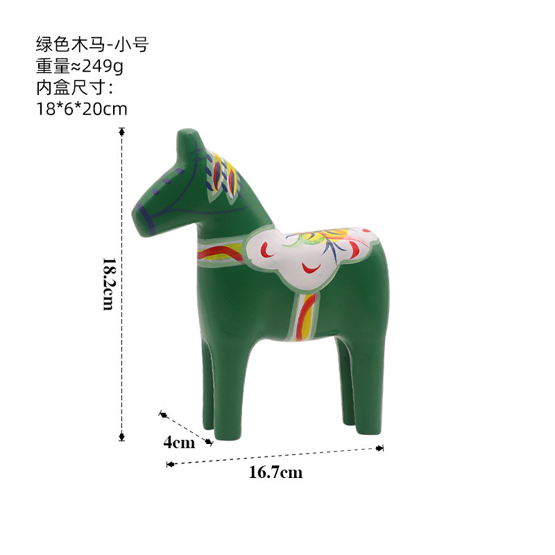 現代のシンプルなモランディ色の創意達拉木の木馬の置物の家庭の装飾品の客間のテレビの戸棚のお茶の数々の装飾|undefined