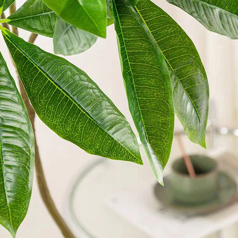 人工高級感ある金のなる木の装飾、室内リビング用の偽物の鉢植え、緑の植物、床置きの鉢植え、装飾用の人工植物|undefined